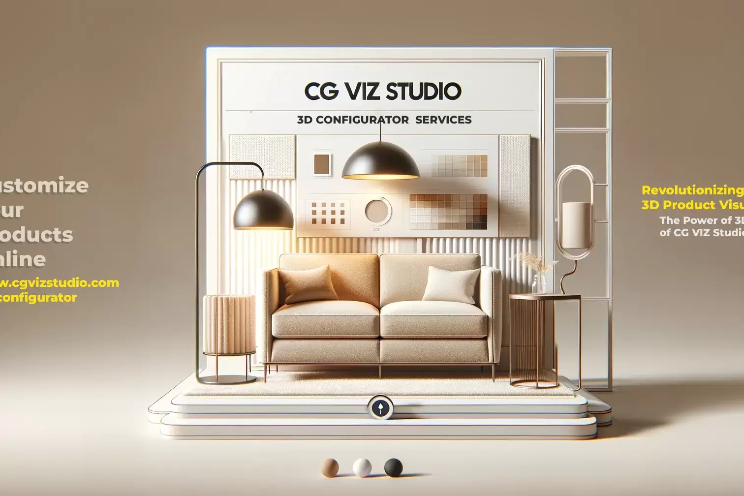 Interactive 3D Configurator interface for home products by CG Viz Studio