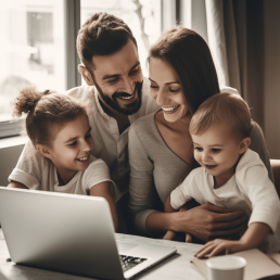A remote worker spending time with family during a work break