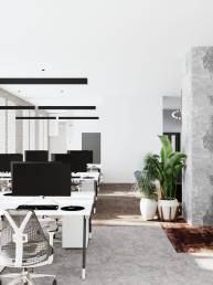 3D Commercial Office Space 3D Rendering by CG VIZ STUDIO