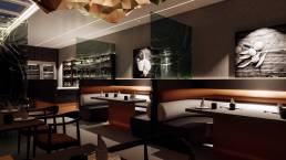 Restaurant Dinning Space 3D Visualization 01