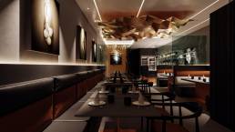 Restaurant Dinning Space 3D Visualization 02
