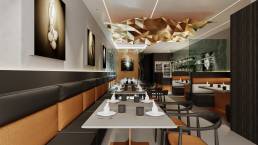 Restaurant Dinning Space 3D Visualization