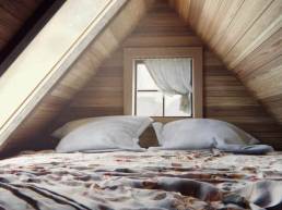 Snug Attic Bedroom 3D Architecture Visualization