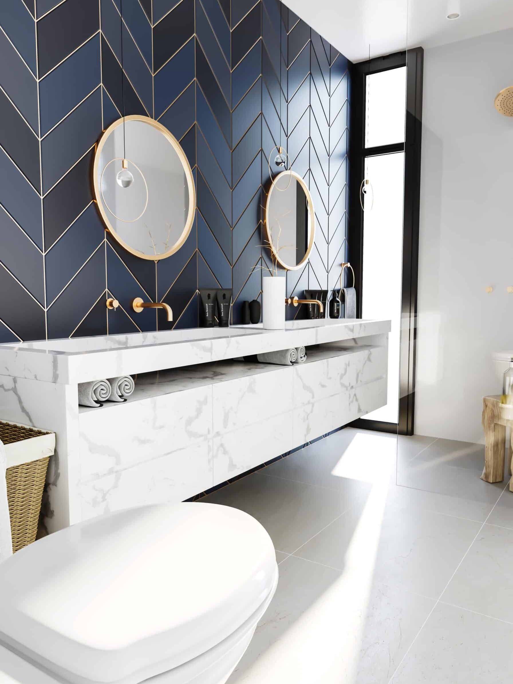 3d modern bathroom interior rendering by cg viz studio