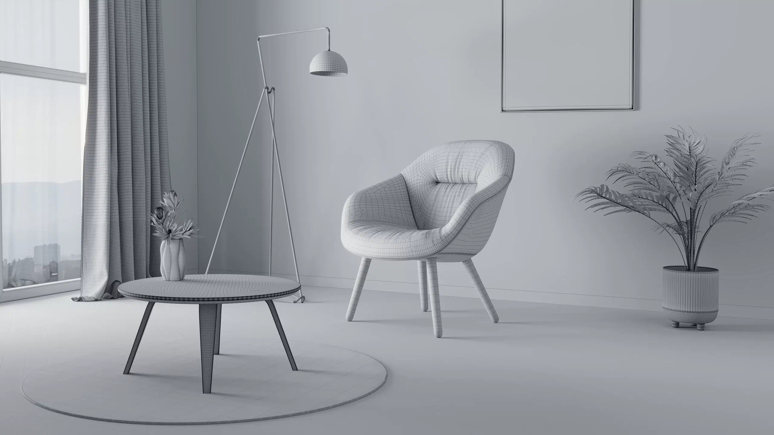Wireframe Furniture elegance Design by CG Viz Studio