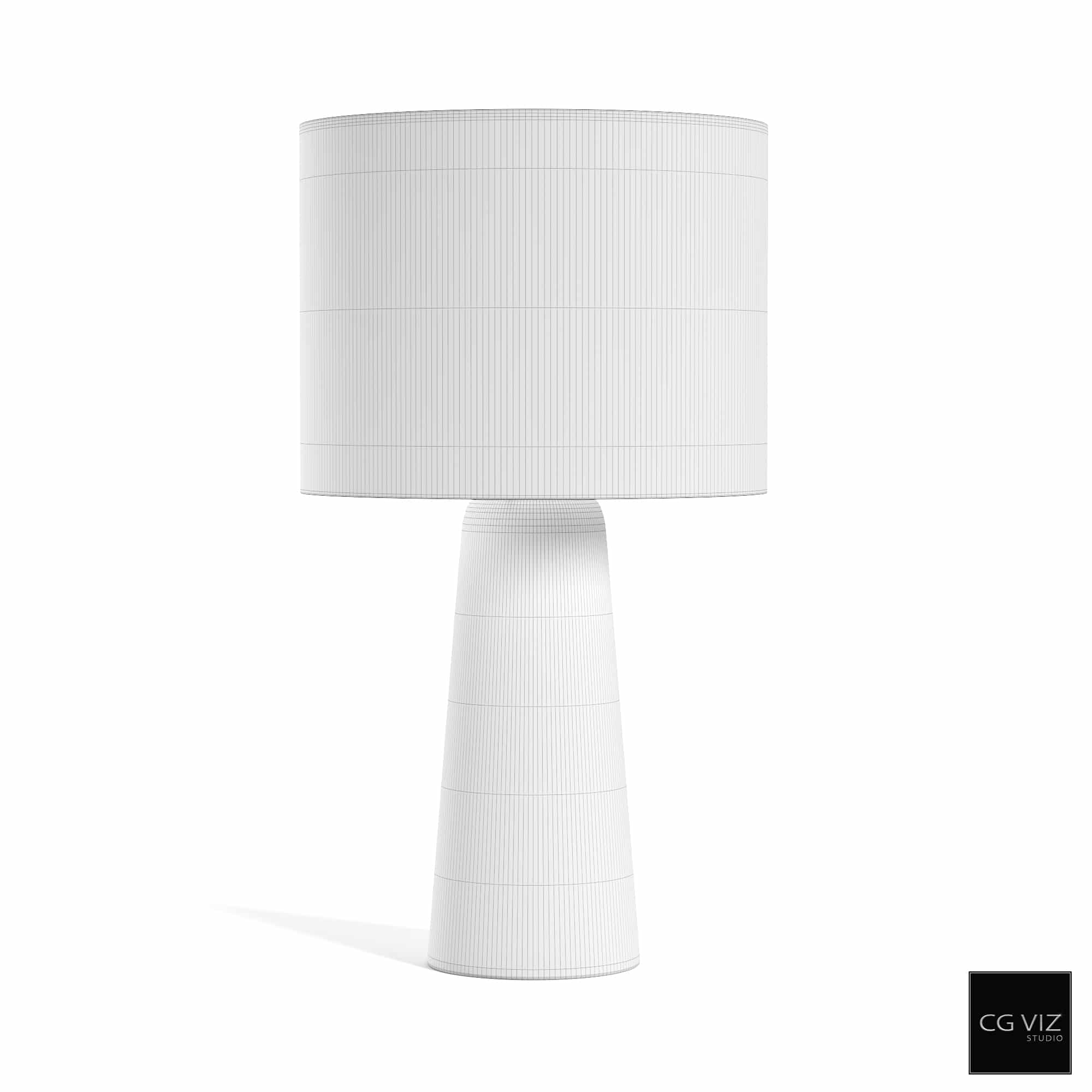 Wireframe View of BoConcept Dawn Table Lamp by CGVIZSTUDIO