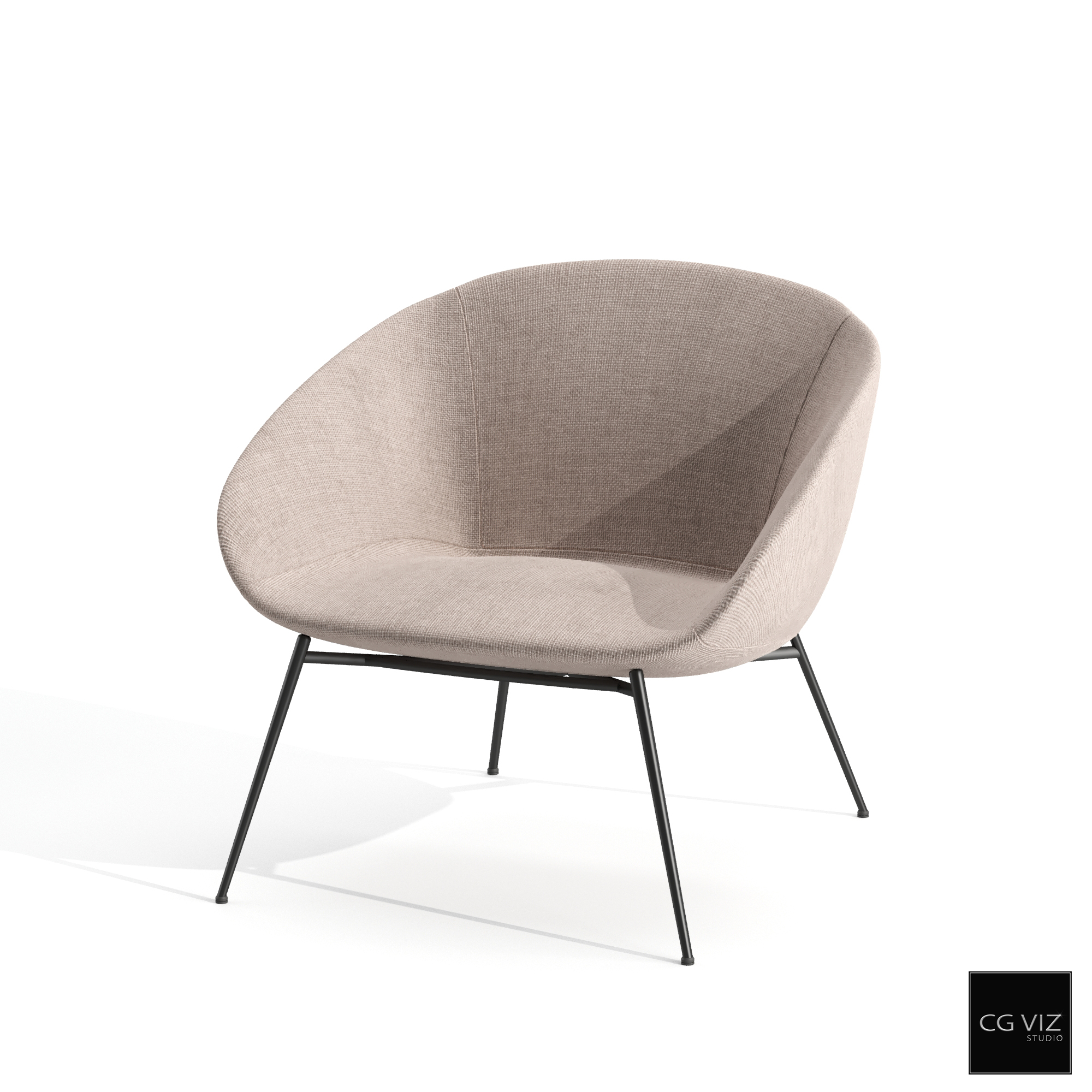 Rendered Preview of Calligaris Love Lounge Chair 3D Model