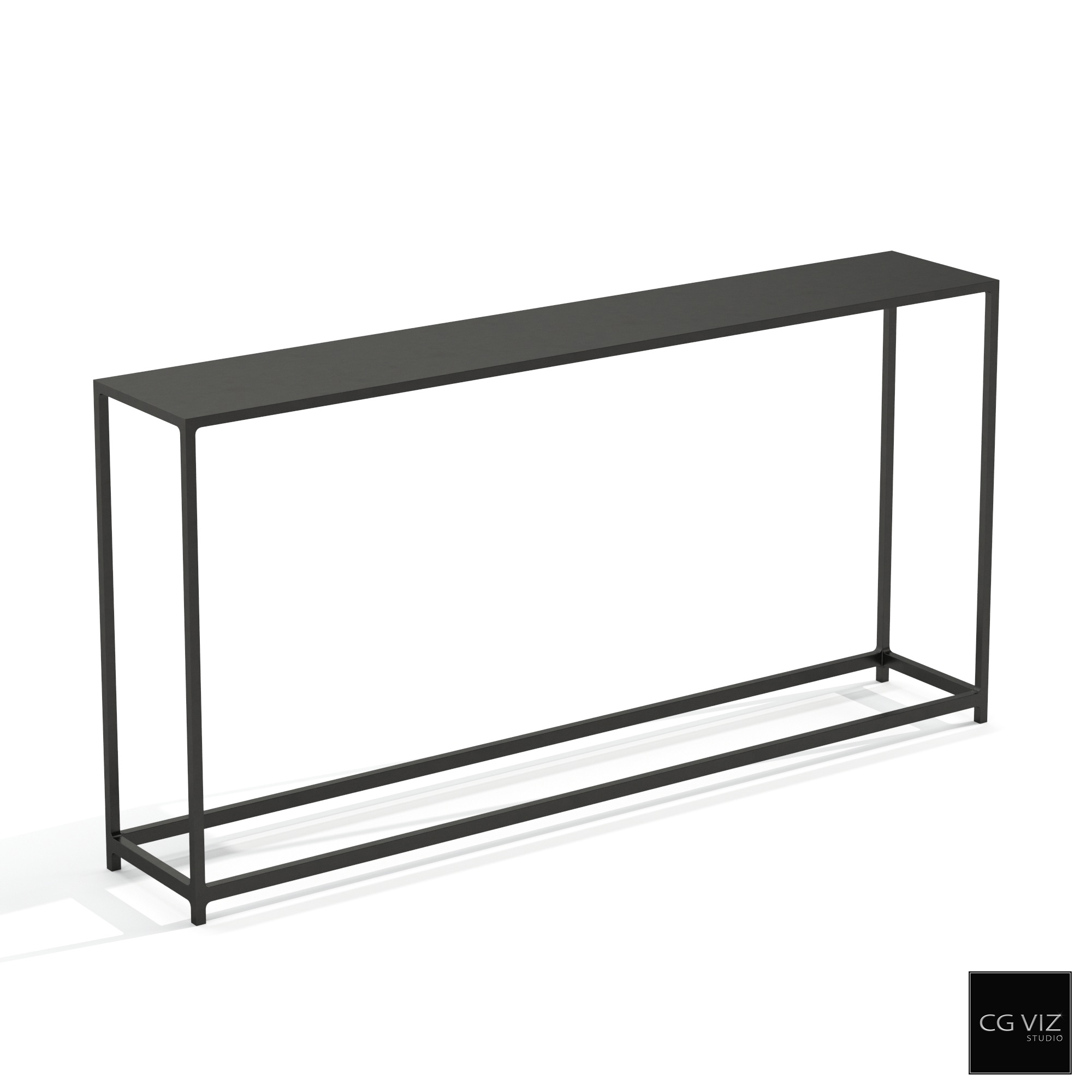 Rendered Preview of CB2 Mill Console Table 3D Model