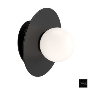 Rendered Preview of Circa Nodes Large Angled Sconce 3D Model