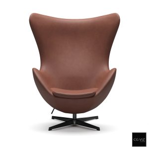 Rendered preview of Fritz Hansen Egg Lounge Chair 3D Model by CG Viz Studio