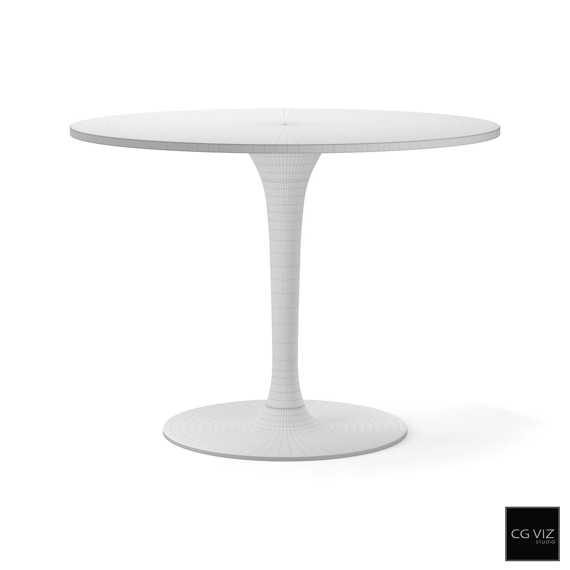 Wireframe Preview of IKEA Docksta Table 3D Model by CG Viz Studio