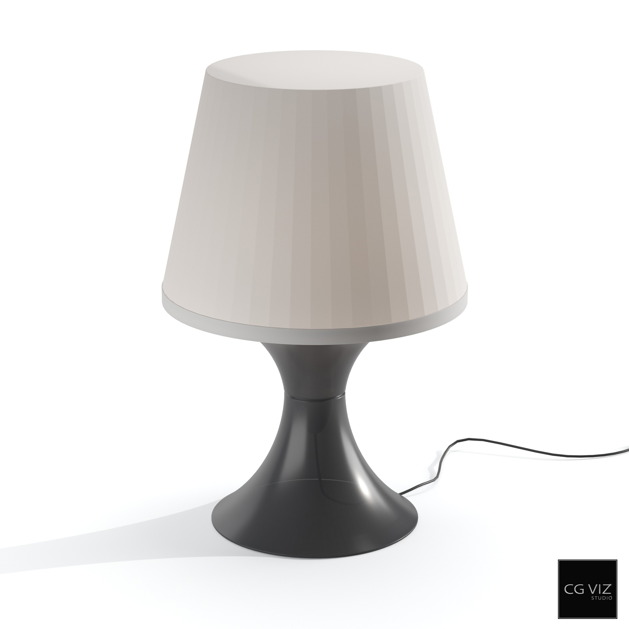 Rendered Preview of Ikea Lampan Table Lamp 3D Model