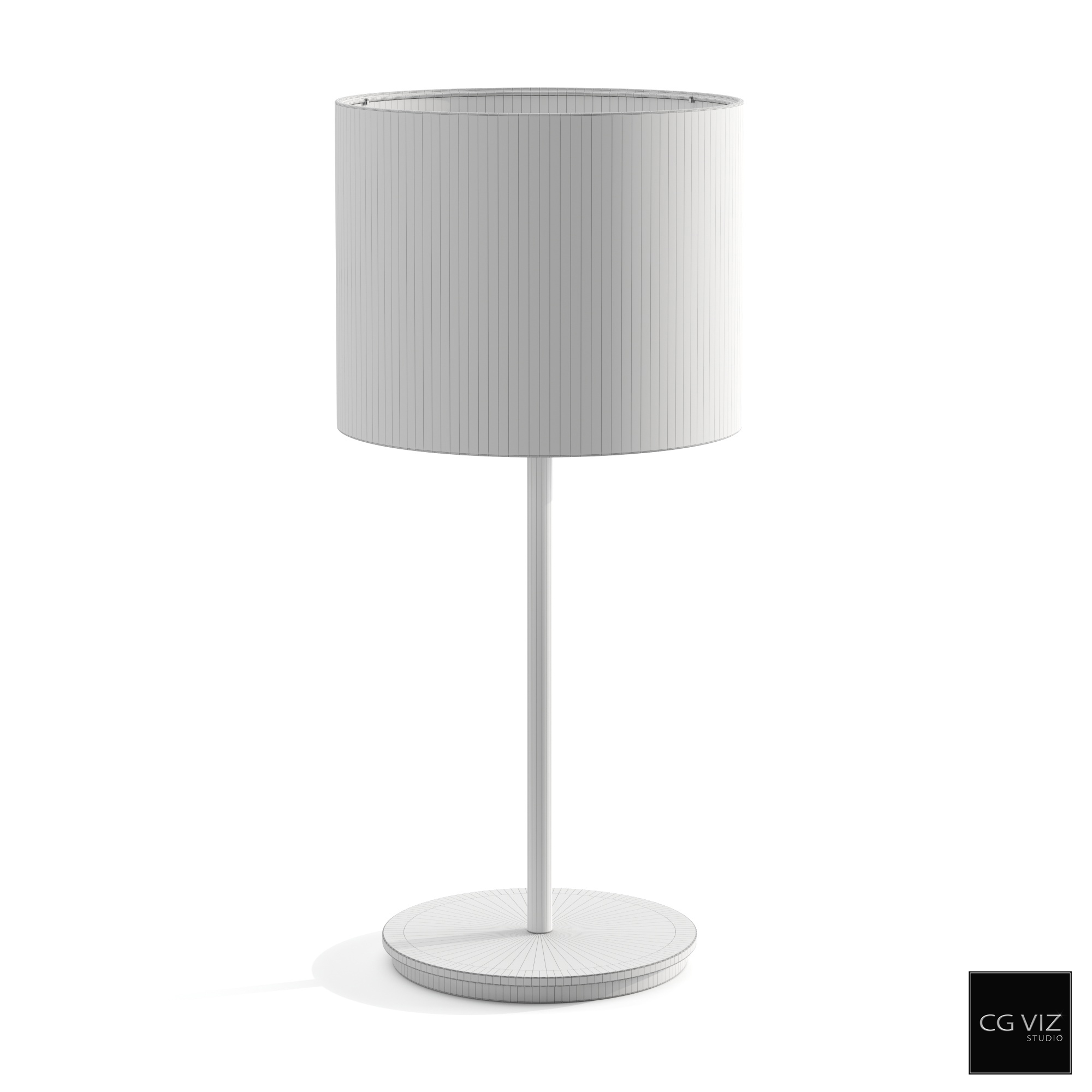 Wireframe View of Ikea Ringsta/Skaftet Table Lamp 3D Model