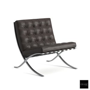 Rendered Preview of Knoll Barcelona Chair 3D Model by CG Viz Studio