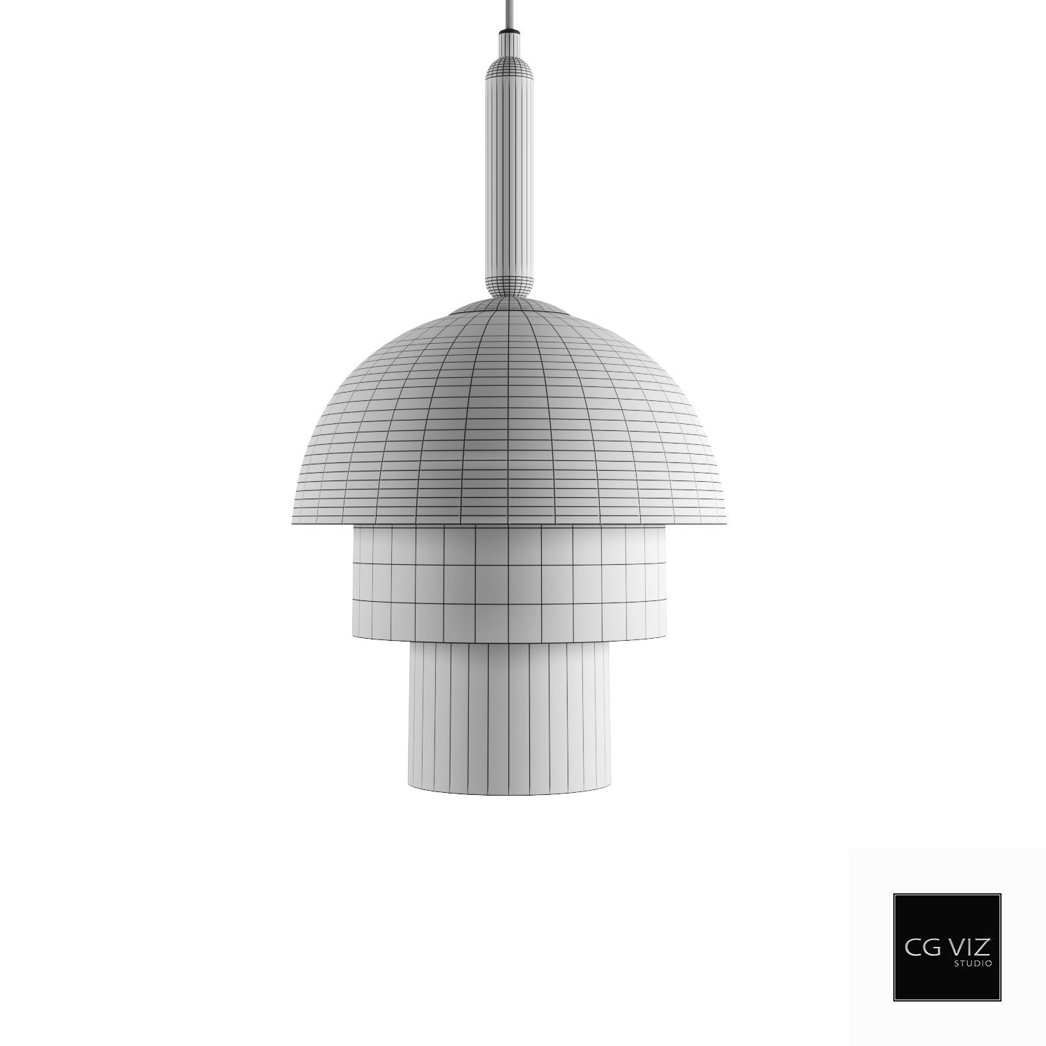 Wireframe View of Lamptron Jolly Lamp 3D Model by CG Viz Studio
