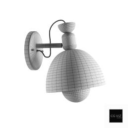 Wireframe View of Lamptron TIFFANI W Sconce Light by CG Viz Studio
