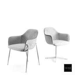 ireframe View of Marelli Living-Chia Chairs 3D Model by CG Viz Studio