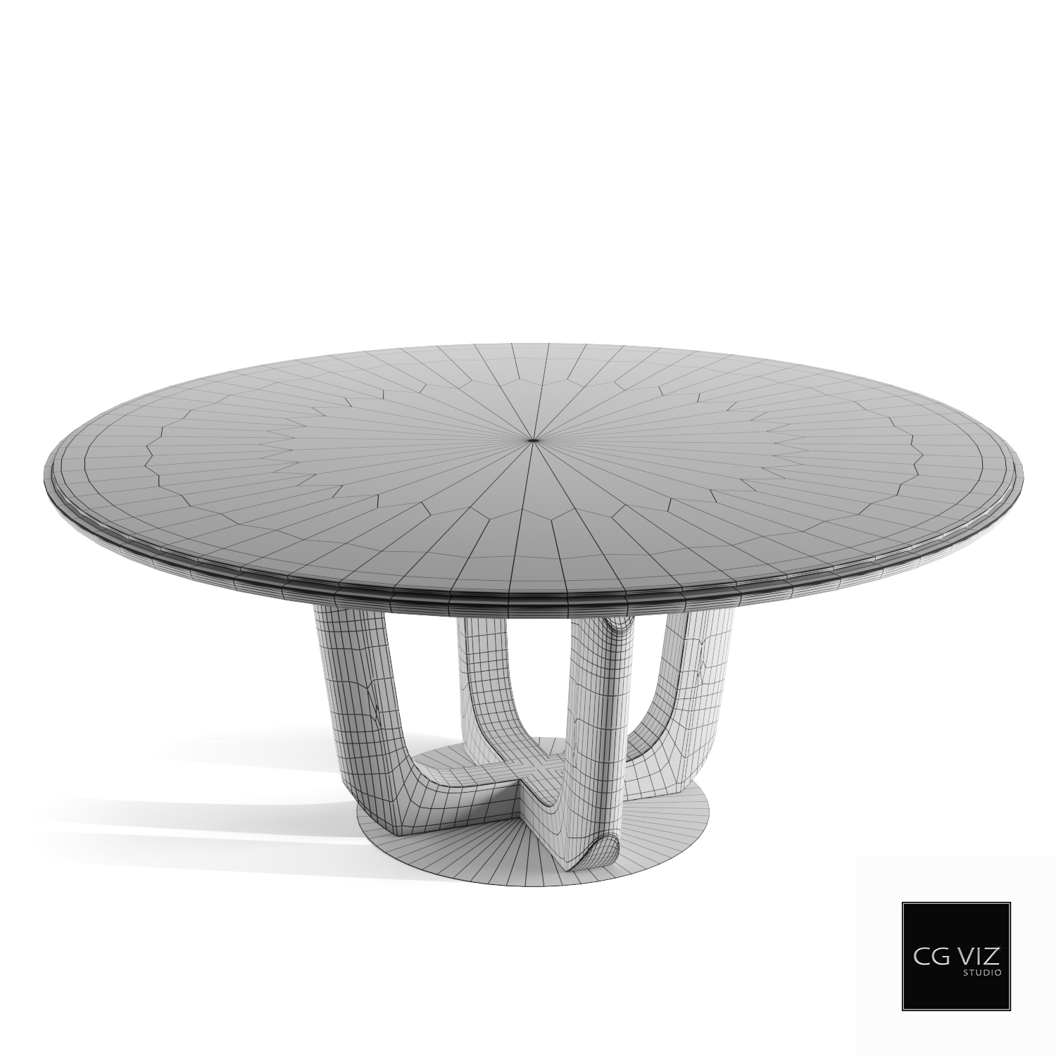 Wireframe View of Fortune II-4221/8 Dining Table by CG Viz Studio