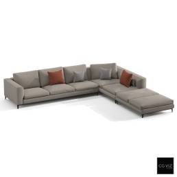 Rendered Preview of Minotti Andersen Sofa 3D Model