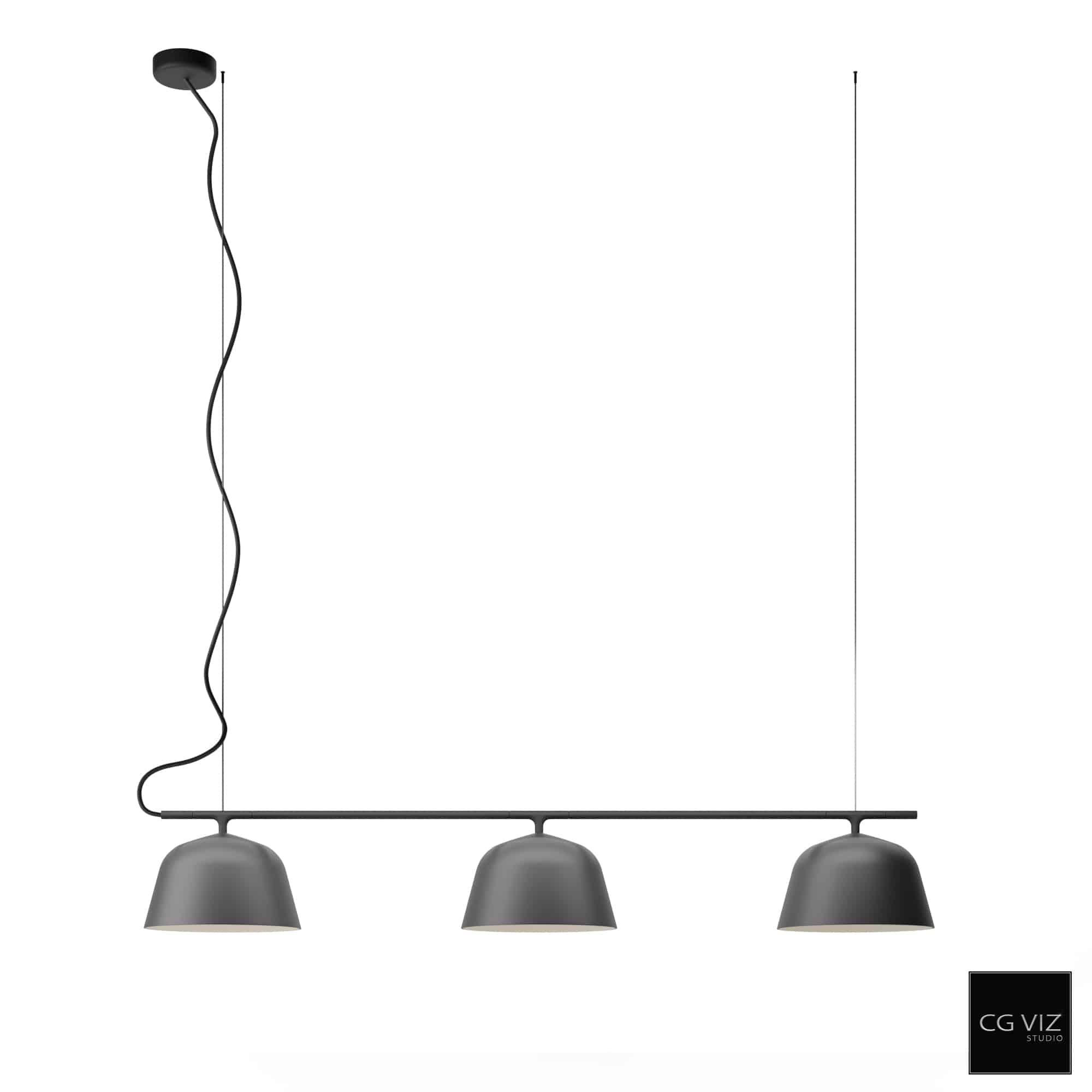Rendered Preview of Muuto Ambit Rail Lamp 3D Model