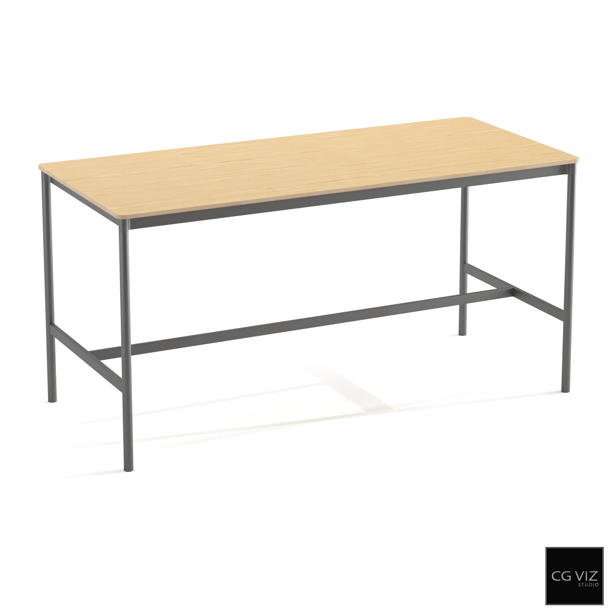 Rendered Preview of Muuto Base High Table 3D Model