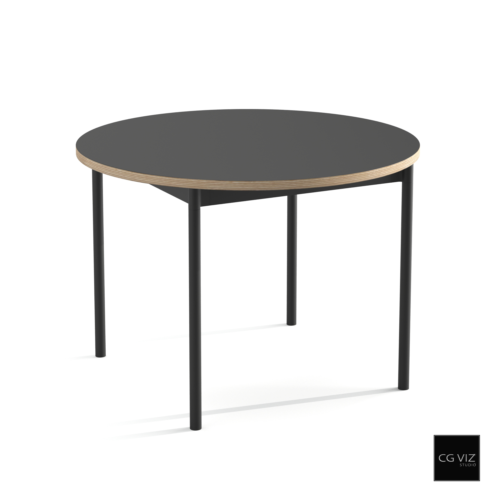 Rendered Preview of Muuto Base Round Table 3D Model