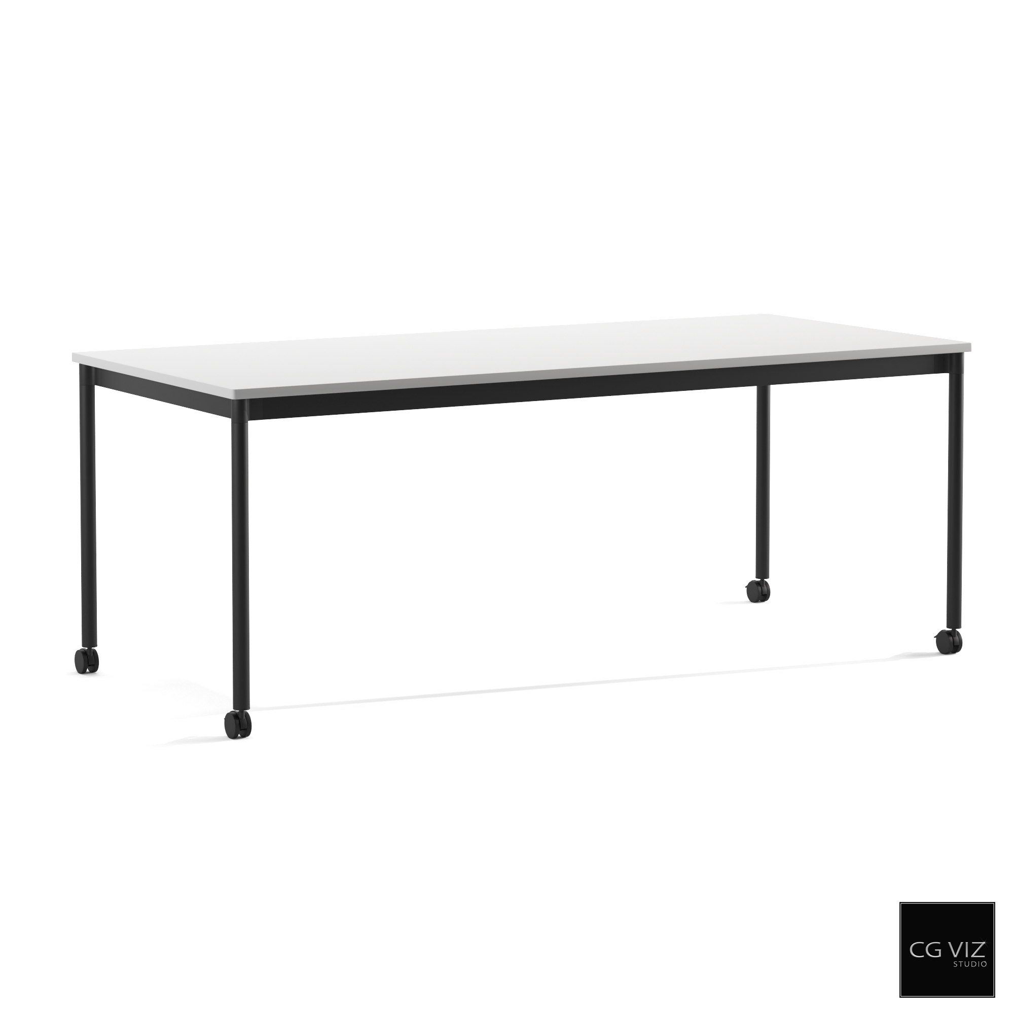 Rendered Preview of Muuto Base Table With Castors 3D Model