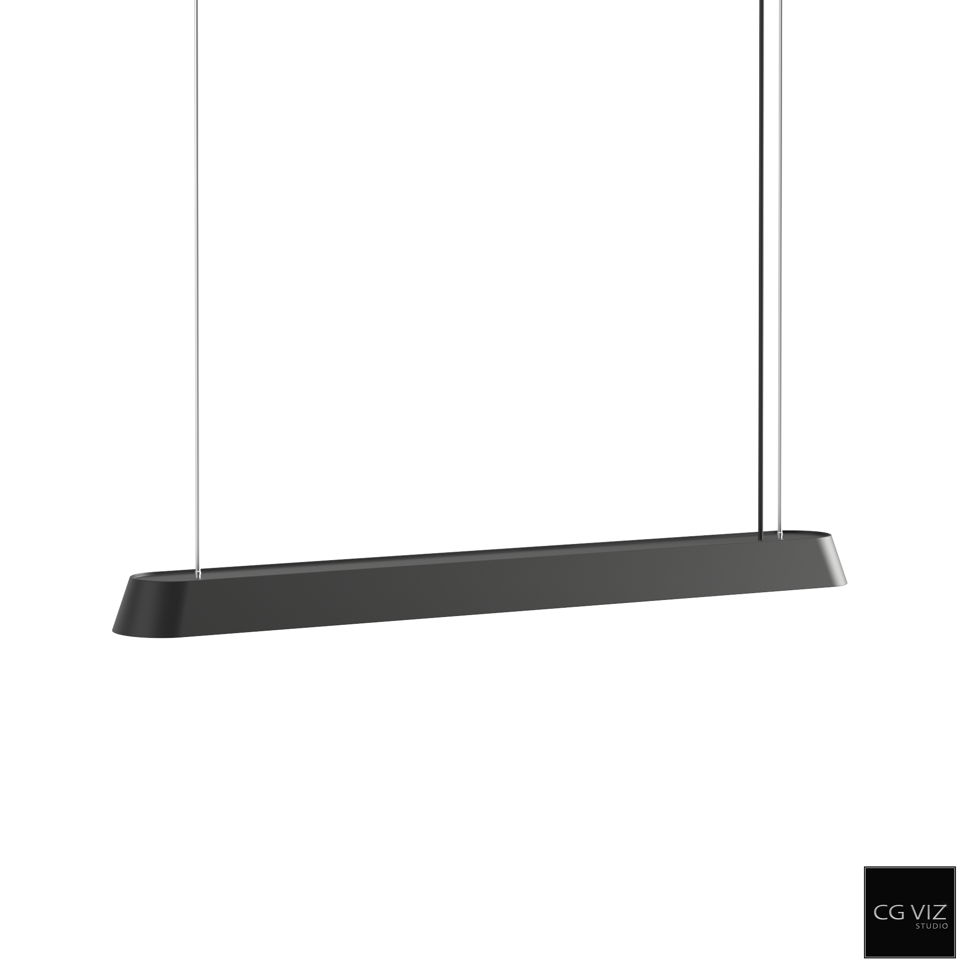Rendered Preview of Muuto Linear Pendant Lamp 3D Model