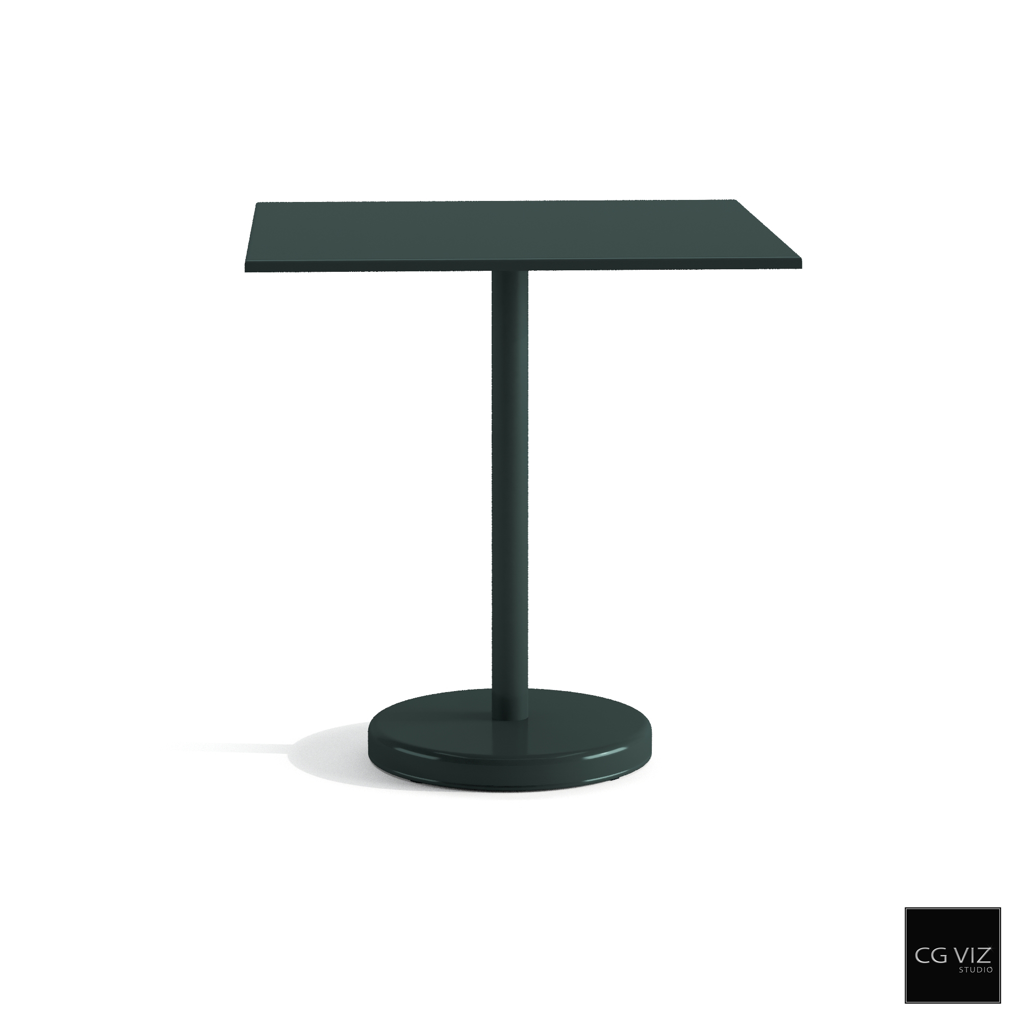 Rendered Preview of Muuto Linear Steel Cafe Table 3D Model