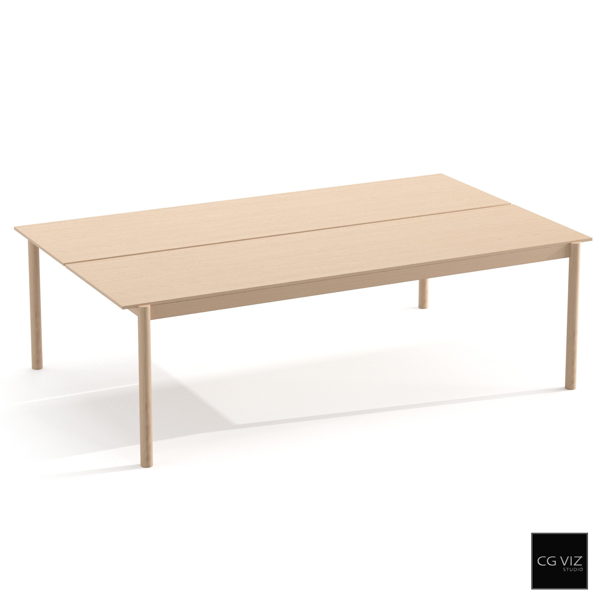 Rendered Preview of Muuto Linear System Table 3D Model