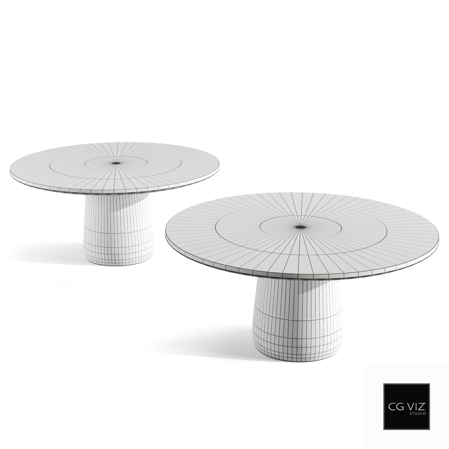 Wireframe View of Roundel Dining Table by CG Viz Studio